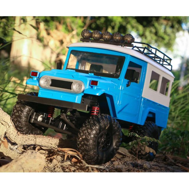 Hobby grado Radio Control Crawler Car 4CH simulado Car 260 Motor 1300mAH batería juguete adultos piezas modificadas - Azul Yotijar escala de coche rc