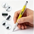 thumbnail image 5 of Multitool Pen,6 in 1 Multi-Tool Pen Set,Screwdrivers,Spirit Level,Ruler and Touch Screen Stylus,Stocking Stuffers For Men Dad,Cool Gadgets Gifts for Men Adults Grandpa Husband Guys(5.9") (Yellow), 5 of 8