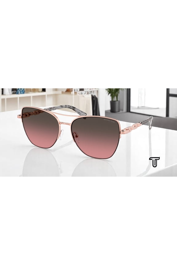 MK1163 110811 Dorado Beach Rose Gold Brown 57 mm Women's Sunglasses