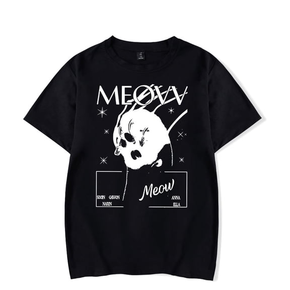 MEOVV Meow T-Shirt Men/Women Streetwear T-Shirt Shirt Short Sleeve