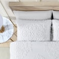 thumbnail image 2 of Beatrice Home Fashions Medallion Chenille King Sham White, 2 of 5