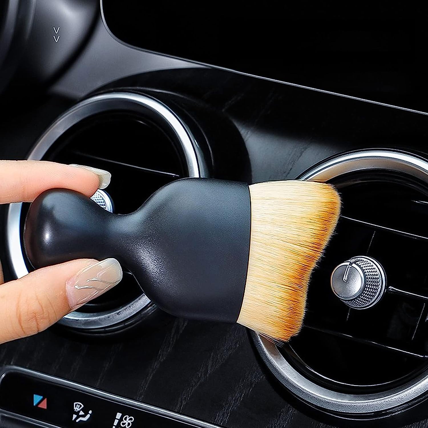 JICOOT 3 Car Interior Dust Brush, Car Detailing Brush, Soft
