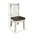 thumbnail image 2 of Montana Collection Side Chair, Clear Lacquer Finish w/ Upholstered Seat, Saddle Pattern, 2 of 4