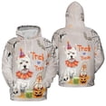 thumbnail image 3 of Trick or Treat West Highland White Terrier Mummy Cosplay Pumpkin Candy Basket All Over Print 3D Hoodie Unisex Merch Hoodies Westie Westy Dog Lover - 12016, 3 of 6
