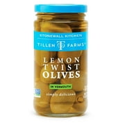 Tillen Farms Lemon Twist Olives in Vermouth -- 12 oz Pack of 2