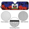thumbnail image 6 of XYZCANDO Haiti Flags Windshield Sun Shade for Jeep Wrangler JL JLU 2018-2025 / Jeep Gladiator 2020-2025 UV Rays Blocker Sun Visor Shade Keep Vehicle Cool 51.57 in *16.14 in, 6 of 7