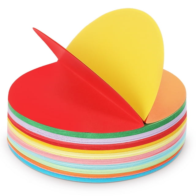 Miangastore 500pcs Double-Sided Origami Paper: Round Cutouts For Diy Crafts Arts Projects - Handicraft Material - Round Folding Paper