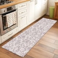 thumbnail image 3 of Farmhouse Flower Large Area Rugs for Bedroom Living Room, Soft Non Slip Carpet Bedside Rug, Botanical Vintage Purple Leaf Plant Rectangular Floor Cover Kitchen Accent Rug 2'x6' for Dining Room/Office, 3 of 9