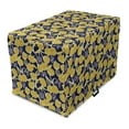 thumbnail image 1 of Spring Dog Crate Cover, Pattern with Flowers and Butterflies, Easy to Use Pet Kennel Cover Small Dogs Puppies Kittens, 7 Sizes, Yellow Dark Indigo, by Ambesonne, 1 of 6