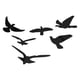 thumbnail image 4 of Etiqueta de la pared del espejo con forma de pájaro, calcomanías de pared DIY para decoración del dormitorio de la sala de estar, negro, 4 of 5