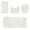 White, variant on Bdday Dorm Rug Solid Color Bath Mats 4 Set Bathroom Rugs for 4 Pcs Toilet Mats Universal Soft Comfortable Water Absorption Non-Slip Thick Machine Washable Easier To Dry Dark Floor Mats for Cars