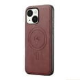 thumbnail image 4 of Magnetic Case for iPhone 16e Luxury Premium PU Leather [Compatible with MagSafe] Shockproof Slim Anti-Scratch Dust-Proof Lightweight Phone Cover For iPhone 16e,Winered, 4 of 5