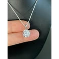 thumbnail image 3 of 8MM 2Ct Round Lab Created Diamond Solitaire Pendant Necklace 14K White Gold Plated, 3 of 3