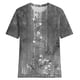 thumbnail image 4 of Fiudx Camisas de Mujer Top Casual de Manga Corta con Cuello Redondo y Estampado Retro para Mujer, 4 of 4