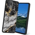 thumbnail image 1 of Compatible with Samsung Galaxy A52 5G Phone Case, Black-And-White-Golden-Marble Case Silicone Protective for Teen Girl Boy Case for Samsung Galaxy A52 5G, 1 of 1