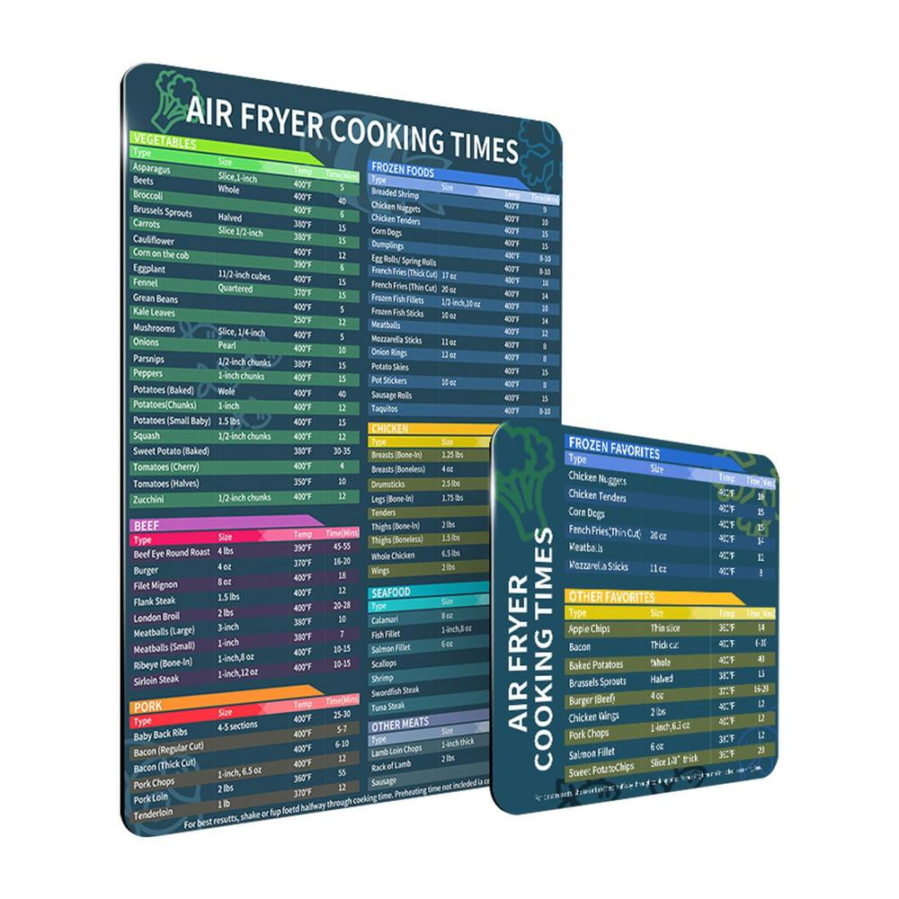 Air Fryers Cheatsheet Instapot Cooking Time Charts Quick