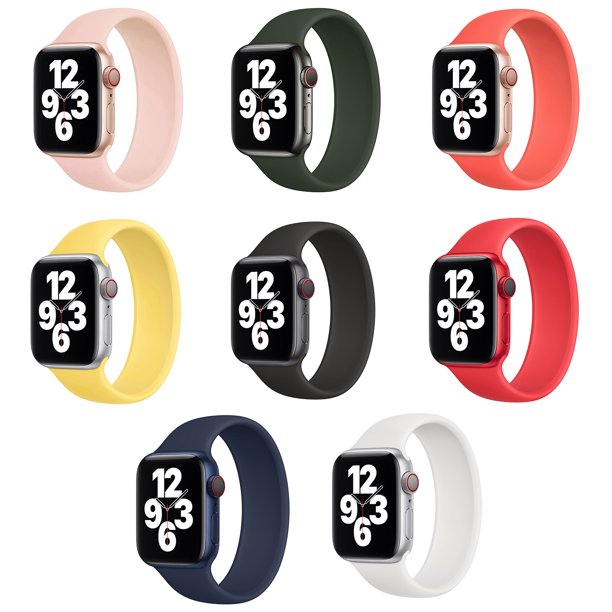 Gwong Electrónica Correa de pulsera de banda de reloj de silicona anti-rasguños de 42 / 44mm para iWatch 5/6 / SE