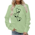 thumbnail image 2 of Chandail en Molleton d'Hiver pour Femmes Mode Festive Imprimé de Noël Col Rond Veste Bohème Vêtements d'Automne Surdimensionnés Vêtements d'Athlète pour Femmes Robes avec Cardigan Assorti Chandails en Molleton pour Femmes, 2 of 4