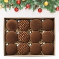 thumbnail image 2 of PULMCheerger 12-Pack Classic Dark Velvet Flocked Christmas Ball Ornaments - 6 cm/2.4 in Decorative Tree Accents for Festive Holiday Spirit, 2 of 7