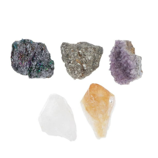 5 piezas de piedras decorativas de celestita Natural, , , racimo, piedra de muestra para cristales, decoración para hogar Columna de cristal blanco