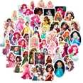 thumbnail image 1 of Paquete de pegatinas de vinilo con diseño de princesa de dibujos animados, 50 unidades, 1 of 2