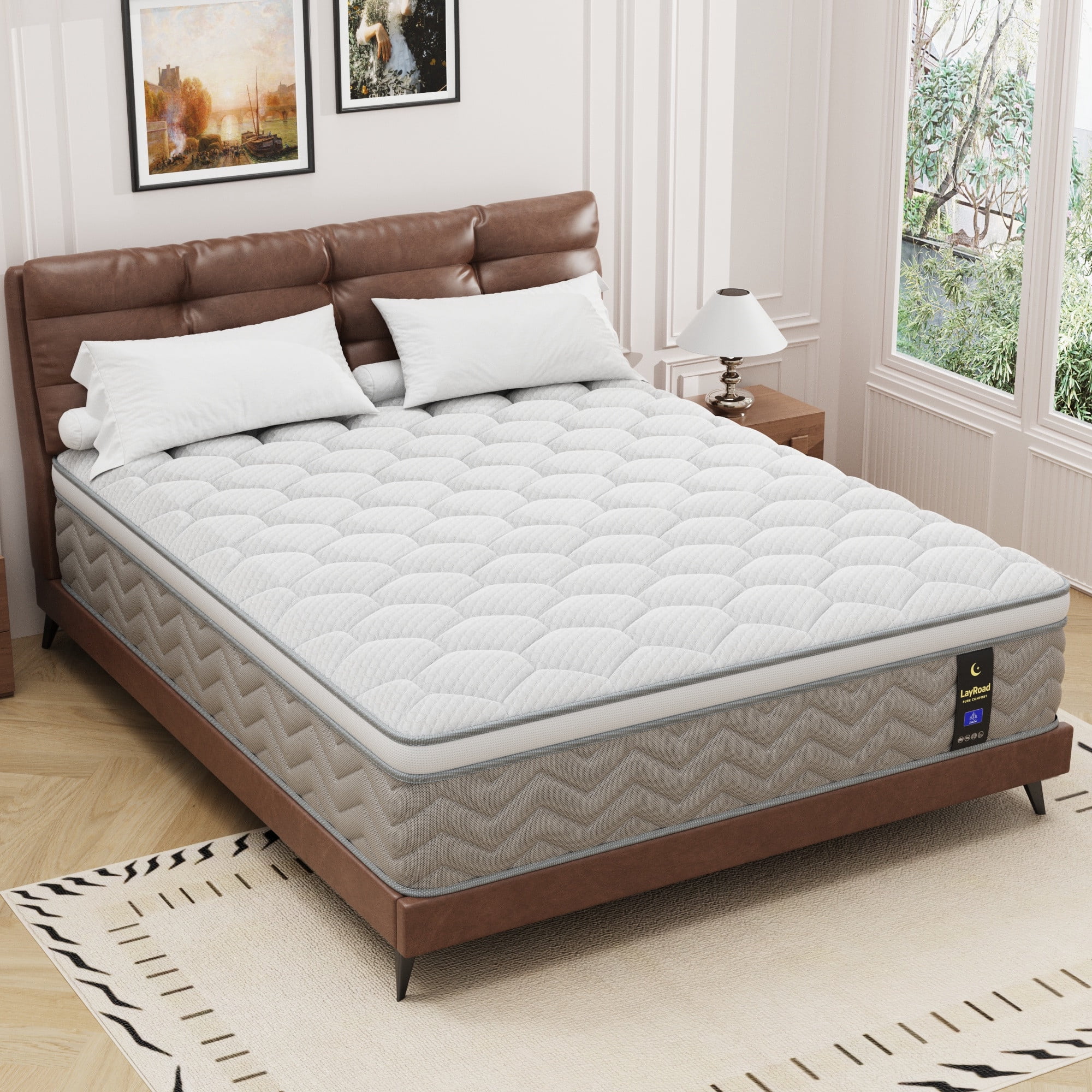 Holaki Queen Size Mattress, 12 Inch Queen Hybrid Mattress Individual Pocket Spring Memory Foam for Cool Night & Pressure Relief, Medium Firm Feel, Mattresses in a Box, CertiPUR-US, 80"x 60"x 12"
