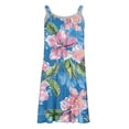 thumbnail image 7 of Summer Dresses for Women Crewneck Cotton Beach Boho Sleeveless Floral Print Halter Cover Up Dress Womens Casual Hawaiian Print Loose Fits Lightweight Comfy Tank Dresses, 7 of 7