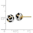 thumbnail image 3 of 14K Yellow Gold Earring Ball Women'S Crystal Black 8 mm, 3 of 3