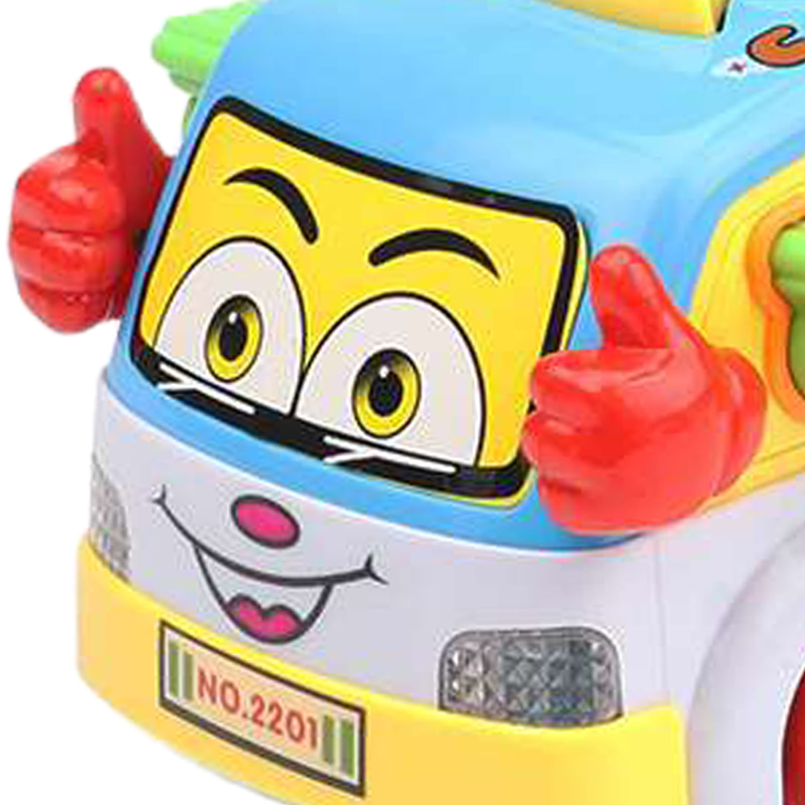 l'istruzione precoce 2-3 ANNO Baby Toy Divertimento Bus Bump e Vai auto riprodurre musica luci 