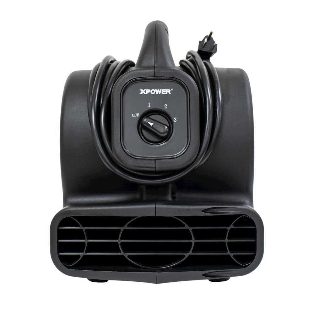 XPOWER P-80A 600 CFM Multi-Purpose Mini Air Mover, Utility Fan, Dryer, Blower - Black