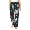 thumbnail image 2 of Goofa Space Printed Soft Pajama Pants for Women, Wide Leg Comfy Casual Lounge Yoga Pants-Medium, 2 of 9