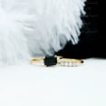 thumbnail image 6 of Rosec Jewels Natural Onyx Rings Set with Diamond (6X8 mm, Emerald Cut Onyx, AAA Quality) Black Onyx and Diamond Ring Set for Women, 10K Yellow Gold, US 4.00, 6 of 9