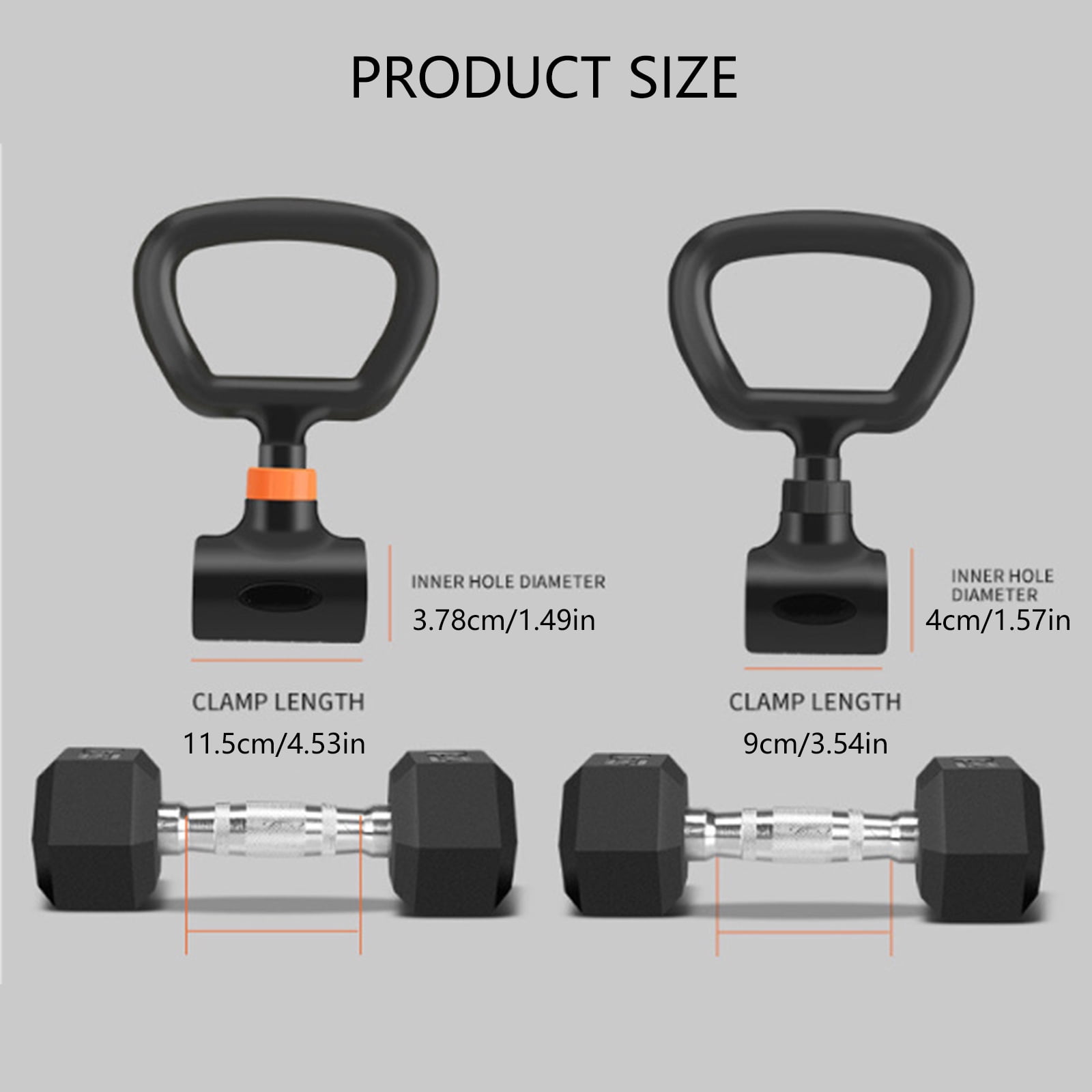 BIBABLYKE Portable Kettlebell Adapter Kettlebell Grip Handle Attachment Dumbbell To Kettlebell Converter Fitness Tool Enduring