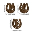 thumbnail image 3 of Yunuuuoa 2 Packs Wooden Horseshoe Shaped Openwork Hanging Ornament for Wall Door Window Decor Rustic Farmhouse Western Home Party Wedding Celebration Decorative Hanging Sign, 3 of 7