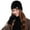 Black, variant on Three Piece Women's Cable Knit Beanie Long Scarf and Gloves Soft Warm Thick Winter Accessory Black Free Size