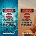 thumbnail image 6 of (2 Pack) Chemical Spray In Progress OSHA Danger Sign 10 Inch X 14 Inch Indoor / Outdoor Rust-Free Aluminum Metal Signs for Workplace, Workshop, and Construction Site, Made in the USA, 6 of 8