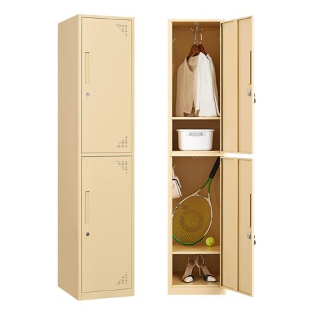 STANI Metal Lockers for Employees Steel Storage Locker with 2 Doors for Office School Gym Metal Storage Cabinets for Home  Office  Gym  School