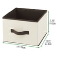 thumbnail image 5 of mDesign Foldable Fabric Bin for Cube Organizer - 4 Pack - Cream/Espresso Brown, 5 of 8
