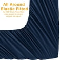 thumbnail image 3 of Elegant Comfort 1500 Series Wrinkle & Fade Resistant Ultra Soft 4-Piece Bed Sheet Set with Deep Pockets, California King Navy Blue, 3 of 4