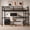 Black, variant on Queen Size Metal Loft Bed with Desk, USB Charging Station & LED Lights, Space-Saving Platform