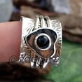 thumbnail image 5 of Black Onyx Spinner Ring, 925 Sterling Silver, Fidget Spinner Ring, Silver Handmade Ring, Meditation Ring, Worry Ring, All Occasion Gift, 5 of 10