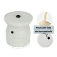 thumbnail image 4 of Christopher Knight Home 16" MGO Patio Umbrella Base Side Table, Sand Fill Design, White Marble, 4 of 11