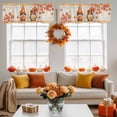 thumbnail image 4 of Valances for Windows Country Gnome Fall Maple Leaves Rod Pocket Short Curtain for bathroom living room bedroom Pastoral Pumpkin Sunflower 1 Panel 42x12in, 4 of 9