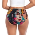 thumbnail image 3 of Womens Underwear Vibrant Street Art Portrait Cuteness No Show Seamless Underwear for Women, Soft Stretch Women's Panties, Hipster Ladies Panties Bikini Underwear Briefs, 3 of 6