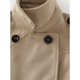 thumbnail image 3 of KVE Women's Classic Double Breasted Pea Coat Winter Mid-Long Slim Trench Coat with Belt Khaki Medium, 3 of 7