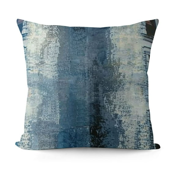 YINGXI Blue and Gray Abstract Art Throw Pillow Cover Case for Couch Sofa Bed Home Decor 12x12in