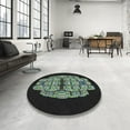 thumbnail image 3 of Ahgly Company Indoor Rectangle Patterned Green Novelty Area Rugs, 6' x 9', 3 of 6