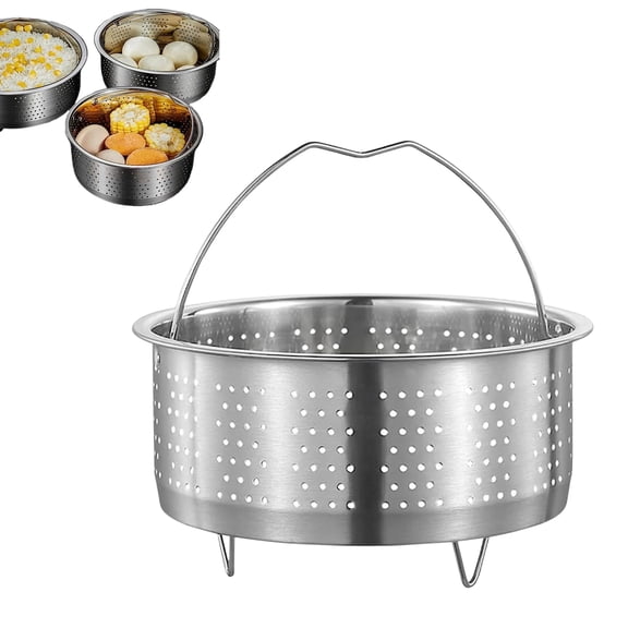 Stainless Steel Steamer Basket Metal Steamer Insert Steaming Rack Vegetables Fruit Colander Strainer with Handle