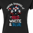 thumbnail image 3 of Dr. Seuss - Cat in the Hat Waving Banners Red White Blue - Juniors Fitted Graphic T-Shirt, 3 of 6