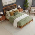 thumbnail image 4 of AFI Orleans Solid Wood Low Profile Sleigh Queen Platform Bed in Light Toffee, 4 of 13